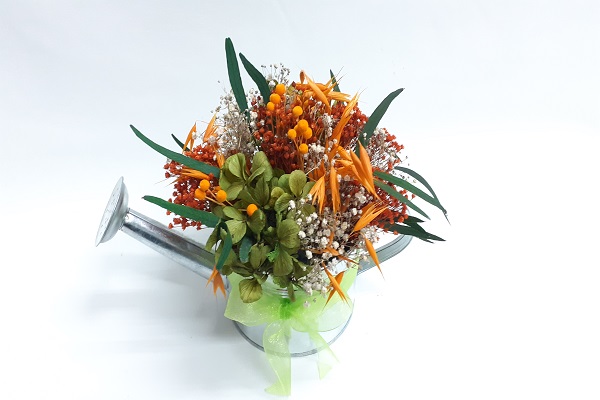 REGADERA FLOR SECA NARANJA